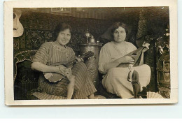 Carte-Photo - Femmes Jouant De La Mandoline - Music And Musicians