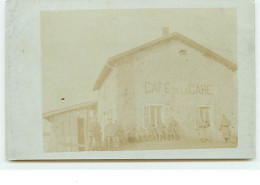 Carte Photo à Identifier - Devanture Café De La Gare - Cafes