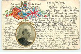 Familles Royales - Souvenir 1900 - Victoria R.I. - Carte Gaufrée - Familias Reales