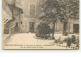 GRENOBLE - Rue Des Dauphins - Institut Ménager - Vue Du Jardin Sous La Neige - Grenoble