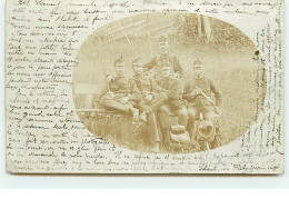 GENEVE - RPPC - Petit Lancy - Militaires Assis Sur Un Banc - Lancy