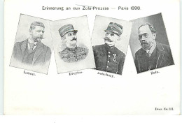 Erinnerung An Den Zola-Prozess - Paris 1898 - Affaire Dreyfus - Personaggi