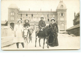 Carte-Photo BERK-Plage - Enfants Sur Des ânes Devant Le Grand Casino - Berck