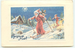 Joyeux Noël - Père Noël Faisant Du Ski - Other & Unclassified