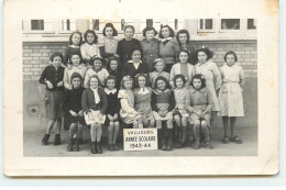 Photo Format Cpa - VAUJOURS - Photo De Classe De Filles - Année Scolaire 1943-44 - Otros & Sin Clasificación