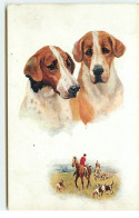 Deux Portraits De Chiens, Et Scène D'une Chasse à Courre - Hunting