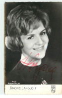 Simone Langlois - Carte Avec Autographe - Künstler