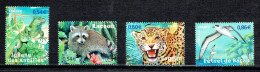 Nature De France : Faune En Voie De Disparition Dans Les Départements D'Outre-Mer (Iguane, Racoon, Jaguar Et Pétrel - Unused Stamps