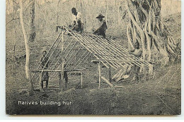 Mozambique - Natives Building Hut - Mozambique