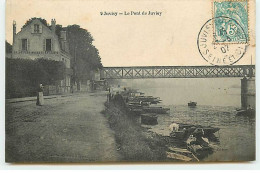 JUVISY - Le Pont De Juvisy - Barques, Salon Pour Noces Et Banquets, Femmes Lavant Du Linge - Juvisy-sur-Orge