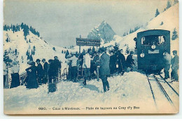 Suisse - CAUX SUR MONTREUX - Piste Des Lugeurs Au Crey D'y Bau - Train - Montreux