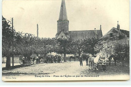 ETANG-LA-VILLE - Place De L'Eglise Un Jour De Recensement - Andere & Zonder Classificatie