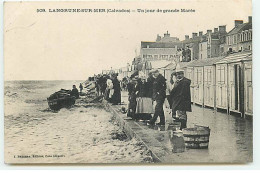 LANGRUNE-SUR-MER - Un Jour De Grande Marée - Cabines De Plage, Hôtel Du Petit ... - Other & Unclassified