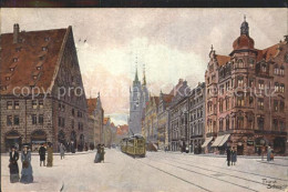 72144664 Nuernberg Koenigsstrasse Mit Lorenzkirche Strassenbahn Nuernberg - Nürnberg