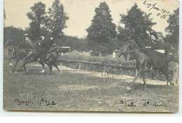 Carte-Photo - AIX LES BAINS - Cavaliers Faisant Du Saut D'Obstacle - Hippodrome - Aix Les Bains