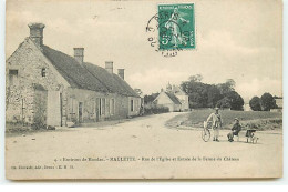 Environs De Houdan - MAULETTE - Rue De L'Eglise Et Entrée De La Ferme Du Château - Otros & Sin Clasificación