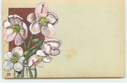 Carte Peinte à La Main - M.B. - Fleurs - Other & Unclassified