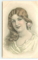 A. & M.B. N°214 - Portrait D'une Jeune Femme Avec Une Rose Dans Les Cheveux - Femmes