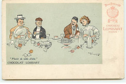 Publicité - Chocolat Lombart - René Vincent - Plaisir De Table D'hôte - Werbepostkarten