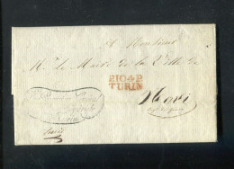 "FRANKREICH" 1813, Vorphila-Brief Mit L2 "R 104 P TURIN" (Dep.-Stempel Fuer Besetzte Gebiete) (A2054) - 1792-1815: Conquered Departments