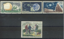 FRANCE -1962/63 - TELECOMMUNICATIONS SPATIAL STAMPS SET OF 4, USED. - Usados