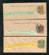 "OESTERREICH" 1908 Ff., Partie Mit 3 Streifbaender Alle Nach Deutschland (A2055) - Wikkels Voor Dagbladen