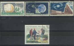 FRANCE -1962/63 - TELECOMMUNICATIONS SPATIAL STAMPS SET OF 4, USED. - Oblitérés