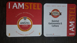 AMSTEL BRAZIL BREWERY  BEER  MATS - COASTERS # Bar QUINTAL GASTRONOMIA Front And Verse - Bierviltjes