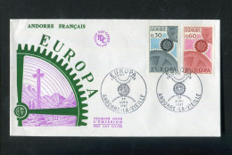"ANDORRA (fr.)" 1967, Mi. 199/200 "CEPT" FDC (A2058) - FDC