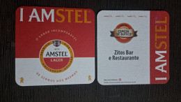 AMSTEL BRAZIL BREWERY  BEER  MATS - COASTERS # Bar ZITO S BAR E RESTAURANTE Front And Verse - Bierdeckel