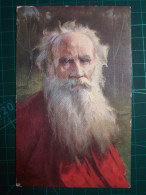 CARTE POSTALE, ART, Peinture Artistique. Portrait D'un Homme âgé à La Barbe Blanche. Belle Variété De Couleurs Pastel. . - Paintings