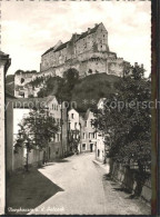 72143092 Burghausen Salzach Dorfpartie Mit Burg Burghausen - Burghausen