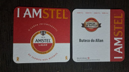 AMSTEL BRAZIL BREWERY  BEER  MATS - COASTERS # BAR BUTECO DO ALLAN  Front And Verse - Bierviltjes