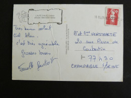 GRENOBLE CENTRE DE TRI - ISERE - GRIFFE LINEAIRE SUR MARIANNE BRIAT - L'ALPE D'HUEZ MULTIVUES - Manual Postmarks