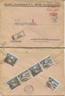 Deutsches Reich Kriegsbilder 6 Spendenmarken Cinderella Protektoratsbrief 26.9.44 - Covers & Documents