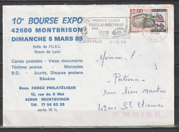 Lettre TGV 1er Jour De La Flamme, Paris-Albertville 5/12/1988 Tp Yv:2545 - Cartas & Documentos