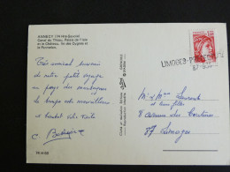 LIMOGES PREFECTURE - HAUTE VIENNE - GRIFFE LINEAIRE SUR SABINE - ANNECY HAUTE SAVOIE MULTIVUES - Manual Postmarks