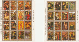 Umm Al Qiwain 60 Timbres - 2 Feuillets 16 Timbres Et 44 Petits Timbres Peinture Sur La Vie Du Christ - Tableau - Umm Al-Qaiwain