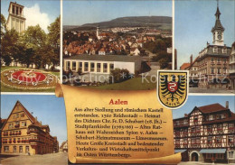 72142126 Aalen Blumenuhr Panorama Kirche Rathaus Schubart Heimatmuseum Aalen - Aalen