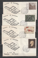 France 74 FAVERGES 4 Enveloppes Inauguration Du Centre D'animation ,du 13/11/1984 Tp Differents - Cartas & Documentos