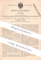 Original Patent - William H. Mallory , Bridgeport , Connecticut , USA , 1881 , Torpedos | Torpedo , Gas , Sprengstoff - Historische Dokumente