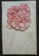 POSTCARD - Embossed Flower / Flor Em Relevo - Circulado - Flores