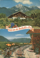 72141577 Untersberg Berggaststaette Neubichler Alm Terrasse Mit Watzmann Und Lat - Otros & Sin Clasificación