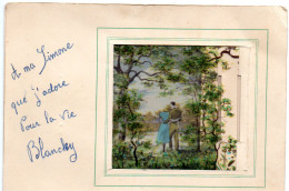 Carte à Système En Relief,3 Volets Rabattables,2 Plastifiés - Jeune Couple Se Promenant En Forêt - Cartoline Con Meccanismi