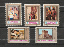 Umm Al Qiwain - Lot 5 Timbres De L'anniversaire Des 2500 Ans De L'empire Perse  Année 1972 Mi 596 A, 595 A, 600 A, 594 A - Umm Al-Qiwain