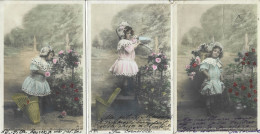 Cueilette Au Jardin - Et Emportons La Récolte Monte-Carlo En Janvier 1905 Et Arrivée à Odessa (Russie-Ukraine) 3 Cartes. - Verzamelingen & Reeksen