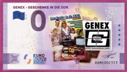 0-Euro XEMZ 59 2021 Color ANNIVERSARY - GENEX - GESCHENKE IN DIE DDR - SERIE DEUTSCHE EINHEIT - Essais Privés / Non-officiels