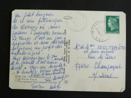 YSSANDON - CORREZE - CACHET ROND MANUEL SUR MARIANNE CHEFFER - ROCAMADOUR LOT - Manual Postmarks