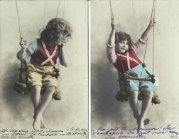 Sur La Balançoire : Voir Verso :  Monte-Carlo En Janvier 1905 à Odessa (Russie-Ukraine) 2 Cartes. - Collections, Lots & Series