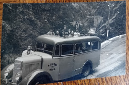 Carte Photo Ancienne Autobus A Colomb Nice - Transport Urbain - Auto, Autobus Et Tramway